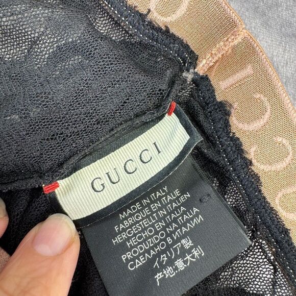 Gucci Floral Metallic Lace Tights Small - Picture 8 of 10